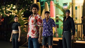 Like A Dragon Infinite Wealth's four main characters looking menacing - albeit in Hawaiian shirts.